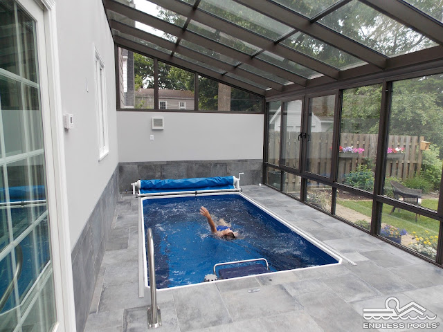 An enclosed Original Endless Pool in Rochester, New York