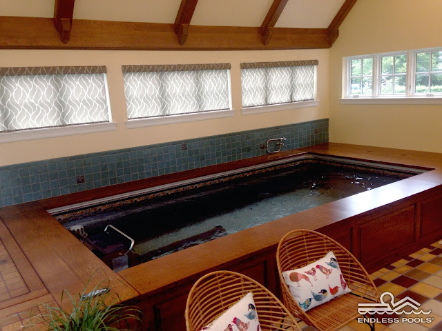 A partially in-ground Original Endless Pool in Lancaster, Pennsylvania