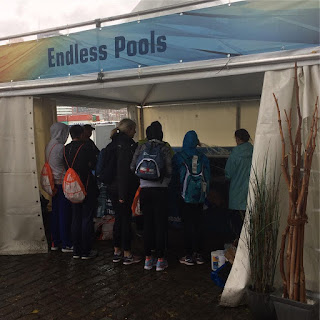 The Endless Pools swimming machines tent at the ITU World Triathlon Grand Final Rotterdam 2017 Expo