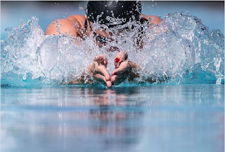 U.S. Olympic swimmer Katie Melli at the arena Pro Swim Series