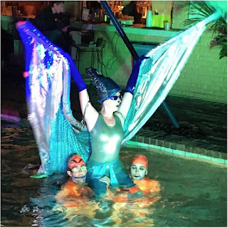 dress rehearsal for Two Legs Bad, an aquatic ballet adapting George Orwell's Animal Farm and staged in a New Orleans swimming pool