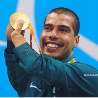 Brazilian Paralympic swimmer Daniel Dias