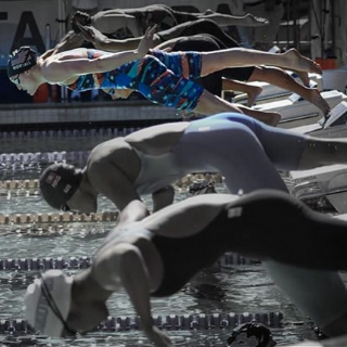 Olympic swimmer Kelsi Worrell at the arena Pro Swim Series at Santa Clara