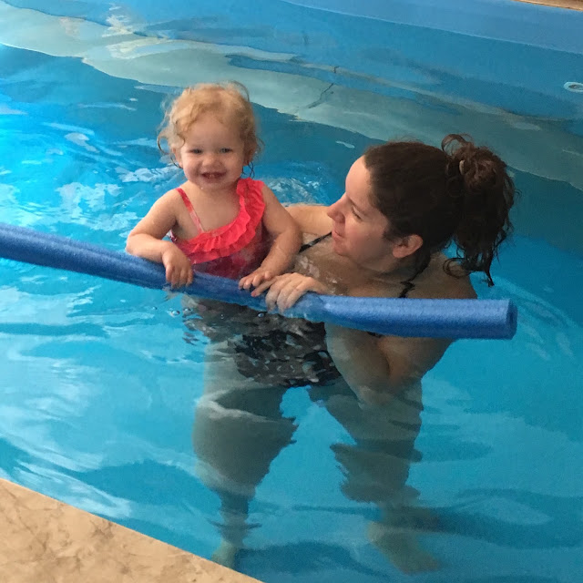 Linda and Joe B's daughter and granddaughter in their Original Endless Pool